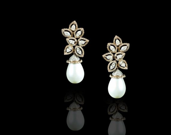Orecchini con perle e brillanti | Gioielleria De Vitis Sabaudia