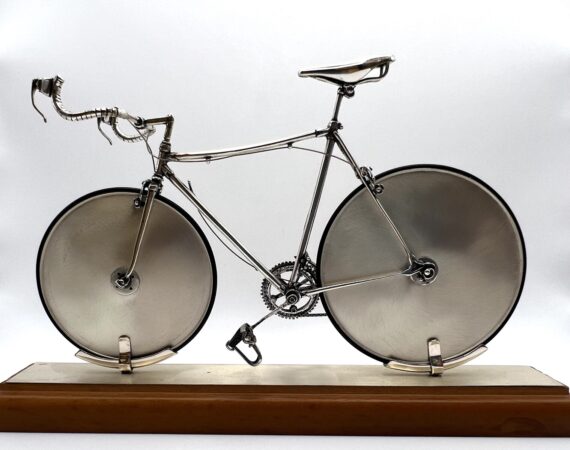 Bicicletta da corsa in miniatura in argento - Gioielleria De Vitis Sabaudia