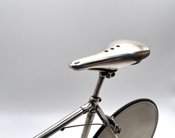 Bicicletta da corsa in miniatura in argento - Gioielleria De Vitis Sabaudia