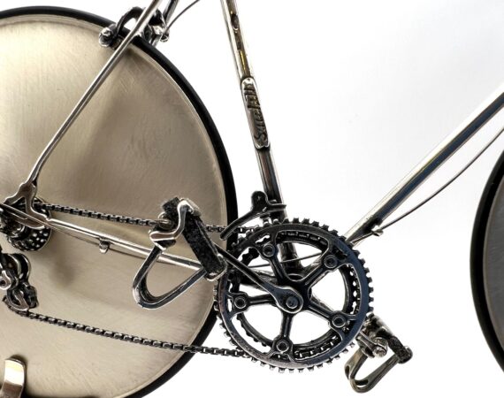 Bicicletta da corsa in miniatura in argento - Gioielleria De Vitis Sabaudia