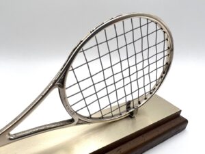 Racchetta da tennis in miniatura in argento e legno - Gioielleria De Vitis 1936 Sabaudia
