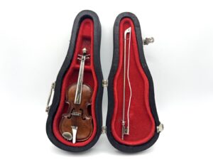 Miniatura violino in argento e legno - Gioielleria De Vitis 1936 Sabaudia