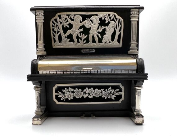 Pianoforte legno e argento Sacchetti modello in scala - Gioielleria De Vitis Sabaudia