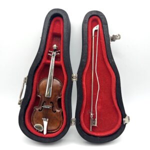 Miniatura violino in argento e legno - Gioielleria De Vitis 1936 Sabaudia