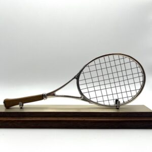 Racchetta da tennis in miniatura in argento e legno - Gioielleria De Vitis 1936 Sabaudia
