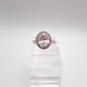 Anello in oro bianco con zircone bianco - Gioielleria De Vitis Sabaudia