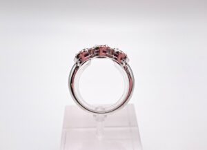 Anello in oro bianco diamanti e rubini - Gioielleria De Vitis Sabaudia