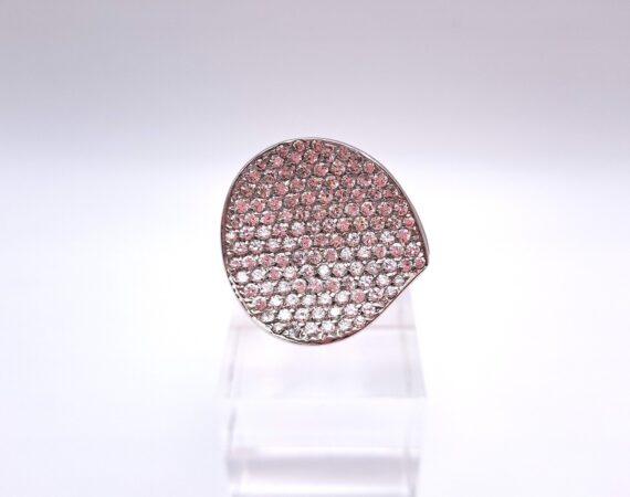 Anello in oro bianco e zirconi bianchi - Gioielleria De Vitis Sabaudia 1