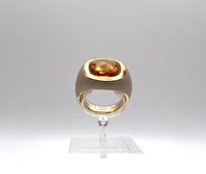 Anello Ventidieci in argento con pietra di colore e smalto
