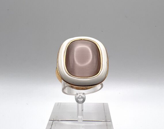 Anello Ventidieci in argento con pietra di colore e smalto - Gioielleria De Vitis Sabaudia