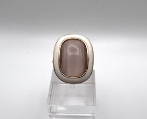 Anello Ventidieci in argento con pietra di colore e smalto - Gioielleria De Vitis Sabaudia
