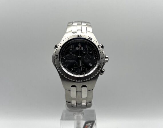 Sector 975 Rattrapante Crono Swiss Made grey vintage - Gioielleria De Vitis Sabaudia 