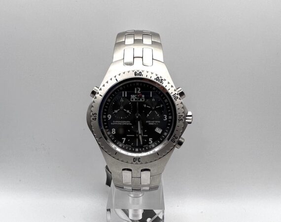 Sector 975 Rattrapante Crono Swiss Made grey vintage - Gioielleria De Vitis Sabaudia 