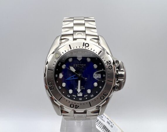 Sector Diver 600 GMT blu vintage Swiss made - Gioielleria De Vitis Sabaudia