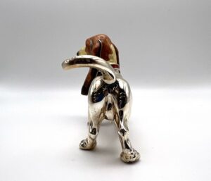Basset hound o bassotto gigante in argento massiccio 925 - Gioielleria De Vitis Sabaudia