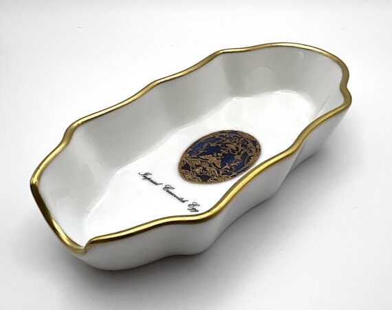 Posacenere per sigari Fabergé in porcellana di Limoges - Gioielleria De Vitis Sabaudia