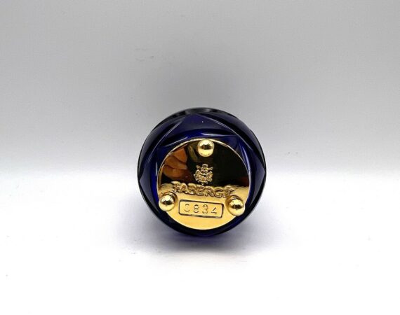 Uovo Fabergé in cristallo colorato blu piccolo - Gioielleria De Vitis Sabaudia