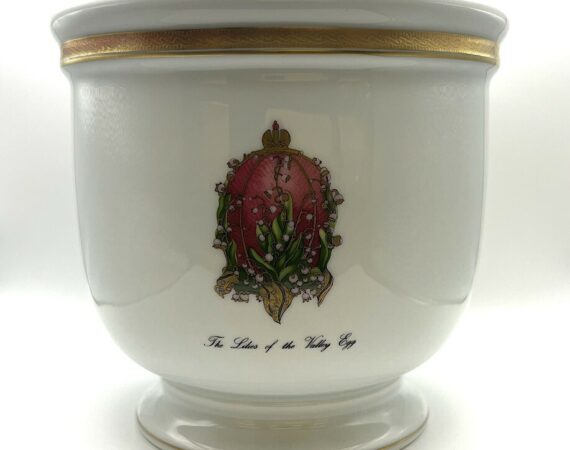 Cachepot Imperial Egg Fabergé porcellana di Limoges - Gioielleria De Vitis Sabaudia