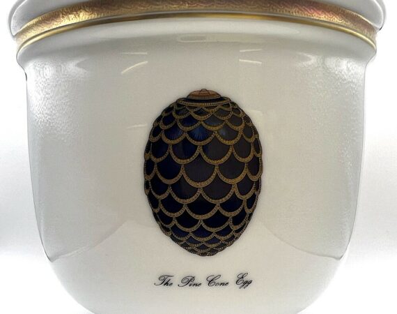 Cachepot Imperial Egg Fabergé porcellana di Limoges - Gioielleria De Vitis Sabaudia