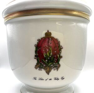 Cachepot Imperial Egg Fabergé porcellana di Limoges - Gioielleria De Vitis Sabaudia