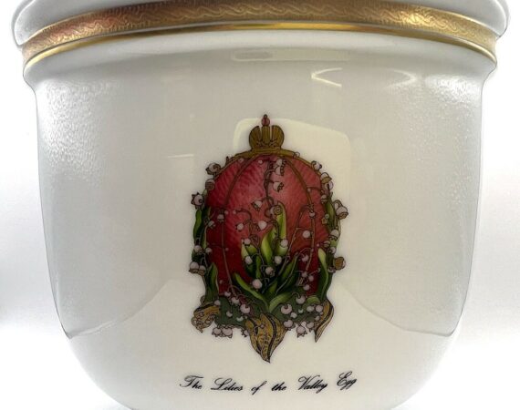 Cachepot Imperial Egg Fabergé porcellana di Limoges - Gioielleria De Vitis Sabaudia