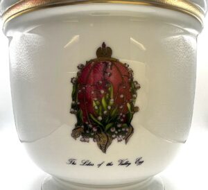 Cachepot Imperial Egg Fabergé porcellana di Limoges - Gioielleria De Vitis Sabaudia