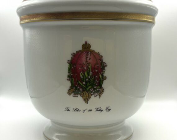 Cachepot Imperial Egg Fabergé porcellana di Limoges - Gioielleria De Vitis Sabaudia