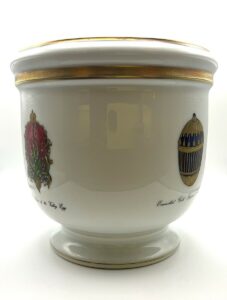 Cachepot Imperial Egg Fabergé porcellana di Limoges - Gioielleria De Vitis Sabaudia