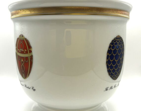 Cachepot Imperial Egg Fabergé porcellana di Limoges - Gioielleria De Vitis Sabaudia