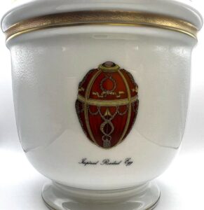 Cachepot Imperial Egg Fabergé porcellana di Limoges - Gioielleria De Vitis Sabaudia
