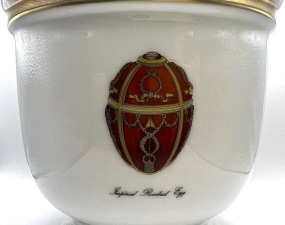 Cachepot Imperial Egg Fabergé porcellana di Limoges - Gioielleria De Vitis Sabaudia
