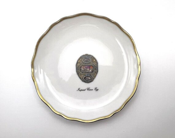 Piattino Imperial Cameo Egg Fabergé porcellana di Limoges - Gioielleria De Vitis Sabaudia