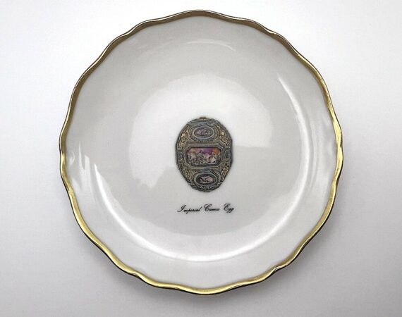 Piattino Imperial Cameo Egg Fabergé porcellana di Limoges - Gioielleria De Vitis Sabaudia