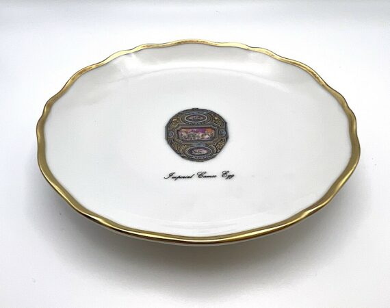 Piattino Imperial Cameo Egg Fabergé porcellana di Limoges - Gioielleria De Vitis Sabaudia