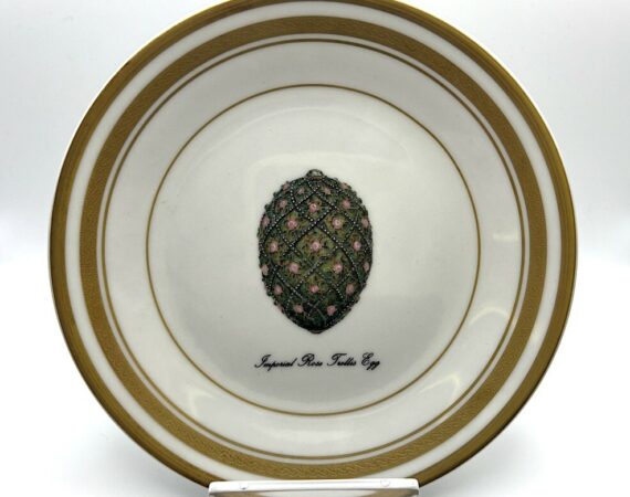 Piatto Rose Trellis Egg Fabergé porcellana di Limoges - Gioielleria De Vitis Sabaudia