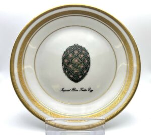 Piatto Rose Trellis Egg Fabergé porcellana di Limoges - Gioielleria De Vitis Sabaudia