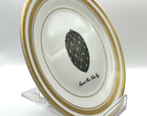 Piatto Rose Trellis Egg Fabergé porcellana di Limoges - Gioielleria De Vitis Sabaudia