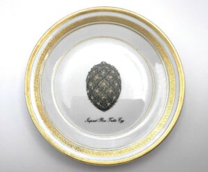 Piatto Rose Trellis Egg Fabergé porcellana di Limoges - Gioielleria De Vitis Sabaudia