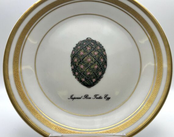 Piatto Rose Trellis Egg Fabergé porcellana di Limoges - Gioielleria De Vitis Sabaudia