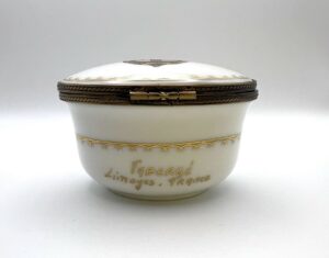 Scatola portagioie Danish Egg Fabergé porcellana di Limoges - Gioielleria De Vitis Sabaudia