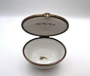 Scatola portagioie Danish Egg Fabergé porcellana di Limoges - Gioielleria De Vitis Sabaudia