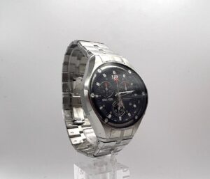 Sector 550 vintage cronografo acciaio blue dial - Gioielleria De Vitis Sabaudia