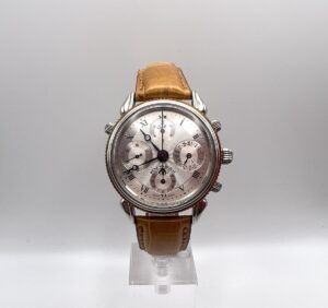 Orologio cronografo meccanico automatico Rattrappante René Marchal movimento Valjoux - Gioielleria De Vitis Sabaudia