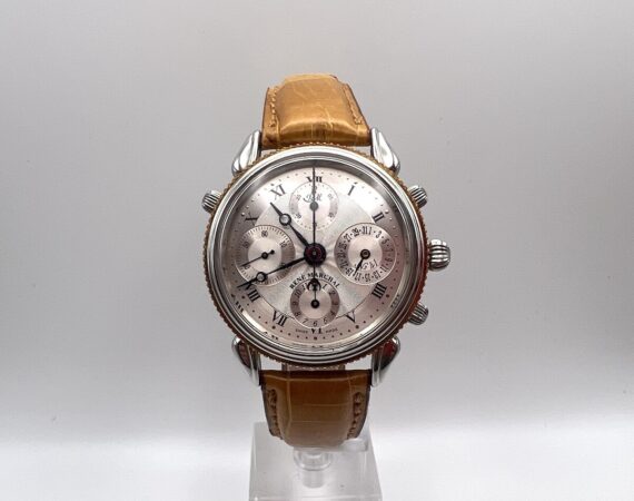 Orologio cronografo meccanico automatico Rattrappante René Marchal movimento Valjoux - Gioielleria De Vitis Sabaudia