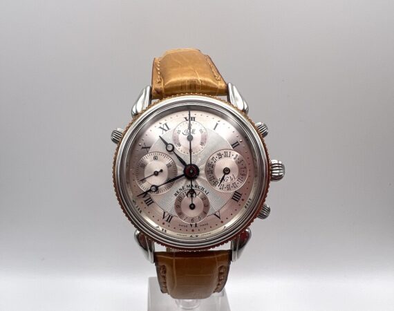 Orologio cronografo meccanico automatico Rattrappante René Marchal movimento Valjoux - Gioielleria De Vitis Sabaudia