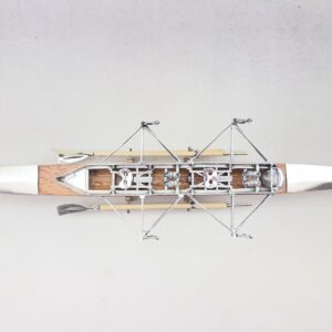 Canoa Sacchetti miniatura in argento e legno - Gioielleria De Vitis Sabaudia anteprima